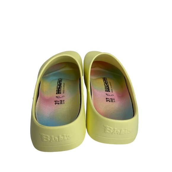 Birkenstock Super Birki Womens Yellow Popcorn Vegan Clogs Mules EU 37 US 6 NEW - Picture 7 of 7